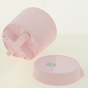 Горшок для цветов 2 л FORA  с поддоном розовый пластик 000000000001187369