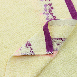 Полотенце Флер  30х50 см, молочн+фиолет, 100% хлопок T000027 000000000001104380