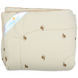 Одеяло 1,5-спальное 140х205см ВАРИАНТ-Н тик полиэстер верблюжья шерсть 000000000001098848