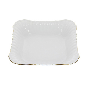 Квадратный салатник Золотая отводка Porcelaine Czech Gold Hands, 24 см 000000000001136251
