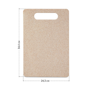 Доска разделочная 34,4х24,3х0,5см полипропилен/солома 000000000001219886