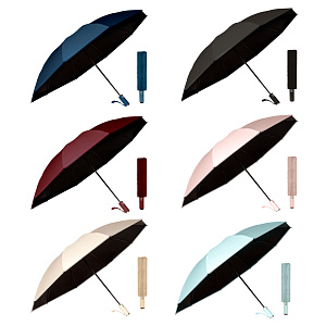 Зонтик женский 60см 10 спиц полуавтоматический обратное сложение микс 000000000001216494