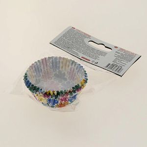 Набор форм для выпечки бумажных D7см H3см 50шт VL80-275. Изготовлено: гофрированная пергаментная бумага. 000000000001190151