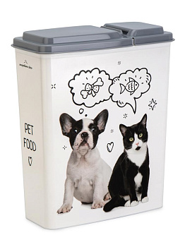 Контейнер для корма 2,3л LUCKY PET Серый пластик 000000000001223383