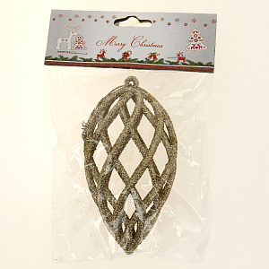 Декоративное украшение 12х6,5см Шишка пластик R010529 000000000001192287