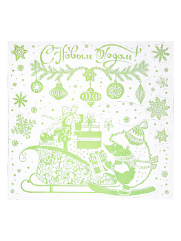 Наклейка Ежик на лыжах 30x29см ФЕНИКС-ПРЕЗЕНТ 000000000001179803