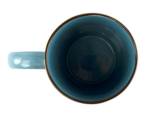 Кружка 440мл NINGBO Полосы бирюза глазурованная керамика 000000000001217604