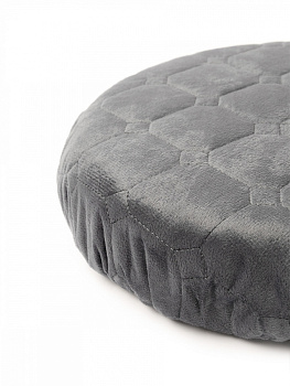 Чехол на табурет 33см DE'NASTIA круглый на резинке графит полиэстер 000000000001229939