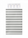 Шторка для ванной 180x200см DE'NASTIA mat stripe серый ПЕВА 000000000001226765