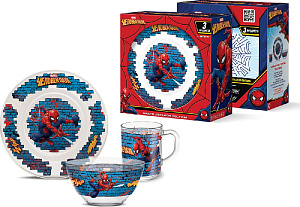 Набор детский посуды PRIORITY Человек паук стекло 000000000001193700