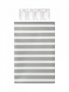 Шторка для ванной 180x200см DE'NASTIA mat stripe серый ПЕВА 000000000001226765