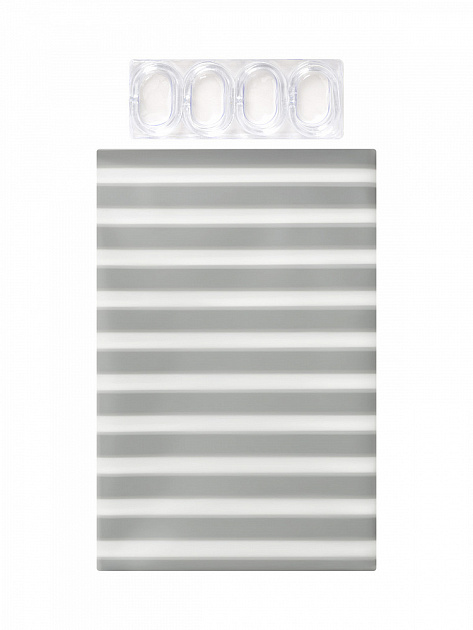 Шторка для ванной 180x200см DE'NASTIA mat stripe серый ПЕВА 000000000001226765