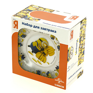 МИНЬОНЫ Набор для завтрака 3 предмета ОСЗ стекло 000000000001186724