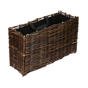 Складная клумба-кашпо Природа Village people, 56?20?35 см, ива, спанбонд, пластик 000000000001144902