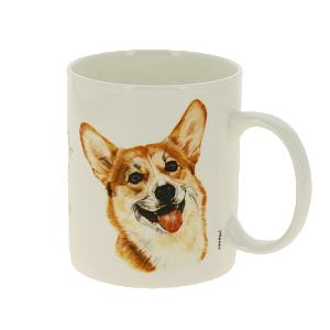 Кружка костяной фарфор 420 мл, Человек собаке друг Вельш-корги,КРС-607 000000000001193680