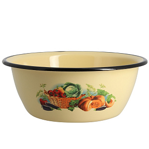 Миска 1,5л СТАЛЬ-ЭМАЛЬ с деколью эмалированная 000000000001022606