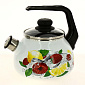 Чайник со свистком 2л СТАЛЬЭМАЛЬ Лимон сферическая форма эмалированная сталь