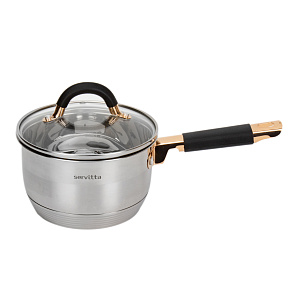 Ковш с крышкой 1,8л SERVITTA Nero Rosa нержавеющая сталь 000000000001220012