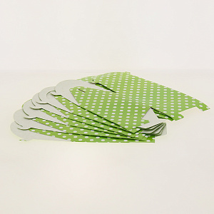 Коробка средняя 10х20см 6шт зеленый горошек R010048 000000000001174068