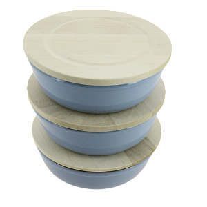 Набор для холодца 3шт Традиция (600мл/крышка-доска разделочная) голубой керамика 000000000001207299