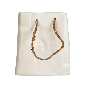 Ваза 17см Сумка белая керамика 000000000001220744