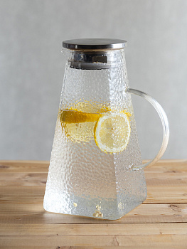 Графин 1,8л LUCKY Фактурное боросиликатное жаропрочное стекло 000000000001217902