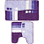 Набор ковриков для ванной комнаты, 50х80+50х50 см, полиэстер-акрил, Meteora skies, Milardo, 490PA58M13 000000000001161388