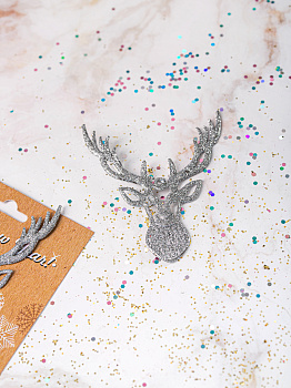 Декоративное украшение Олень 9,5х9,5см 2шт MANDARIN полистирол 000000000001209329