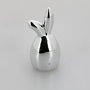 Фигура декоративная "Заяц" серебро керамика R011249 000000000001200367