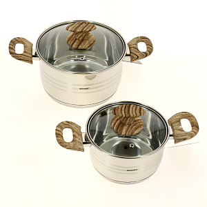Н-р кастрюль 4пр (1,6 и 3,1л) Granit 9746MM-BG 000000000001186974