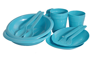 Набор Дачный 2 персоны пластик голубой П1923 000000000001197368