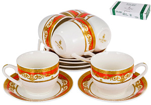Набор кофейный 12 предметов (чашка 120мл-6шт/блюдце-6шт) BALSFORD Эстелла Марианна подарочная упаковка фарфор 000000000001197881