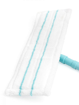 Швабра с телескопической ручкой 70-130см LUCKY с плоской  скрабирующей насадкой голубая сталь полипропилен полиэстер 000000000001210355