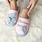 Туфли домашние-тапки р.42-43 LUCKY Коты серый/розовый полиэстер