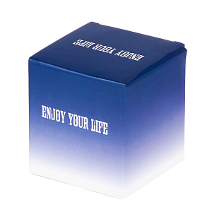 Свеча 7х8см Enjoy классическая в стакане + коробка синий 000000000001209194