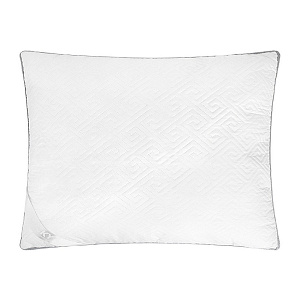 Подушка 48x70см LUCKY меандр белый с серой вставкой искусственный Лебяжий пух полиэстер 000000000001218986