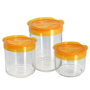 Н-Р БАНОК С КРЫШ 3ШТ (0,5L+0,75L+1L) ORANGE LID L1101 000000000001127306