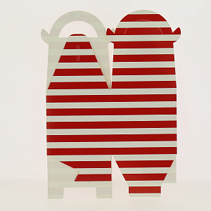 Коробка средняя 10х20см 6шт красная полоска R010046 000000000001174066