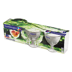 МАЛЬДИВЫ Набор кременок для мороженого 3шт 280мл LUMINARC стекло 000000000001056998
