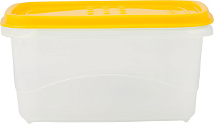 Емкость для продуктов Plast Team PATTERN FLEX с гибкой полиэтиленовой крышкой прямоугольный охровый 0,6л 143х100х72мм PT1131/КОХР-20 000000000001201372