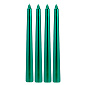 Набор свечей 4шт 20см зеленый парафин