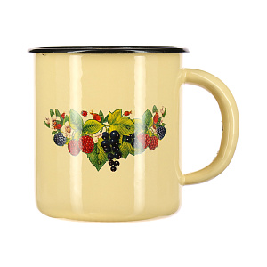 Кружка 1л СТАЛЬЭМАЛЬ с деколью эмалированная сталь 000000000001004486