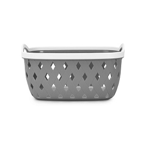 Корзина для хранения 22,5х15,5х11см универсальная прямоугольная графит пластик 000000000001223073