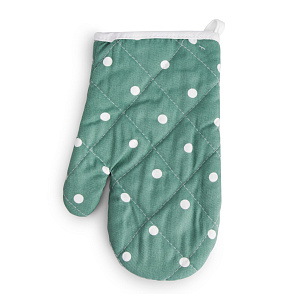 Набор кухонный (рукавица 18х26см + прихватка 17х17см) LUCKY Горох мятный хлопок 100% 000000000001218577