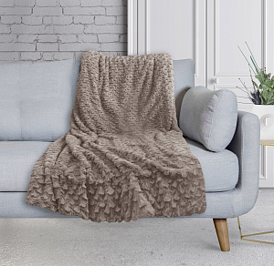 Плед DE'NASTIA Капелька 200х220см 100%Полиэстер серый T040061 000000000001185156