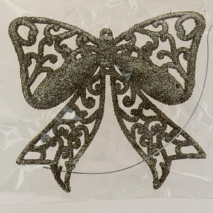 Украшение декоративное на ёлку Бант 11x9см R010530 000000000001192288