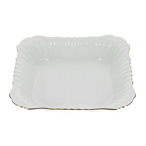 Квадратный салатник Золотая отводка Porcelaine Czech Gold Hands, 28 см 000000000001136252