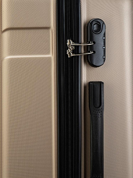 Чемодан на колесах L (48х30х75см) геометрия золото ABS 000000000001226516