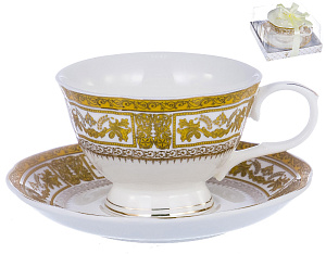 Чайная пара чашка фарфор 220мл/блюдце Шарм подарочная упаковка Паллада Balsford 107-04002 000000000001197837