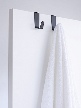 Набор крючков на дверь 2шт DE'NASTIA черный матовый нержавеющая сталь 000000000001212666